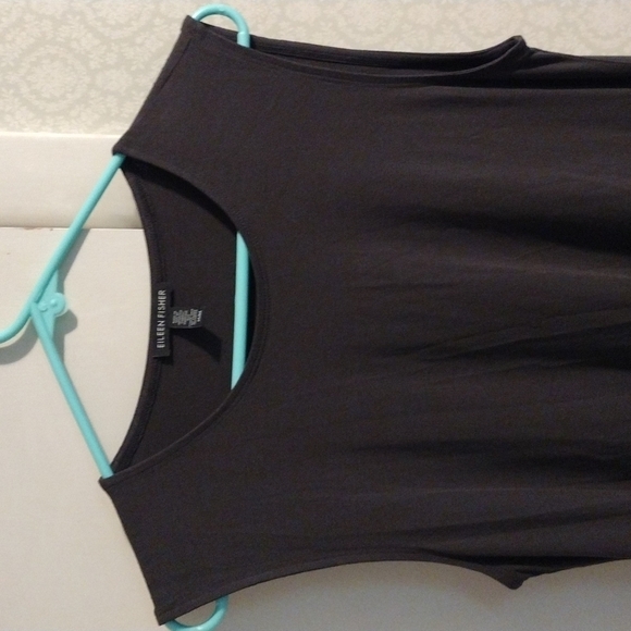 Eileen Fisher Dark Gray Shift Dress - Picture 1 of 4